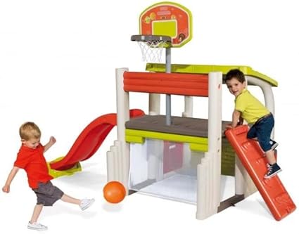 SMOBY KIDS MULTI ACTIVITY SPORTS FUN CENTRE WITH SLIDE (2.8M TALL)