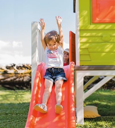 Smoby Kids Playhouse on Stilts with Slide | Strong and Durable Wendy House, Suitable for Outdoor and Garden Use