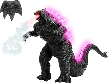 Jada Godzilla VS Kong Walking RC - Lights, Sounds, Fire Breathing Effect Remote Control Toy. Pop Culture Collectable for Kids and Adults