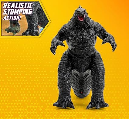 Jada Godzilla VS Kong Walking RC - Lights, Sounds, Fire Breathing Effect Remote Control Toy. Pop Culture Collectable for Kids and Adults