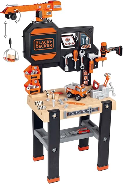 Smoby Black and Decker Kids Builder Workbench Pretend play toy workbench with tools