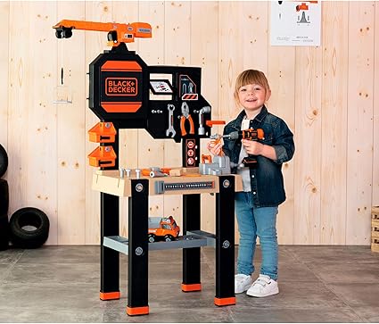 Smoby Black and Decker Kids Builder Workbench Pretend play toy workbench with tools
