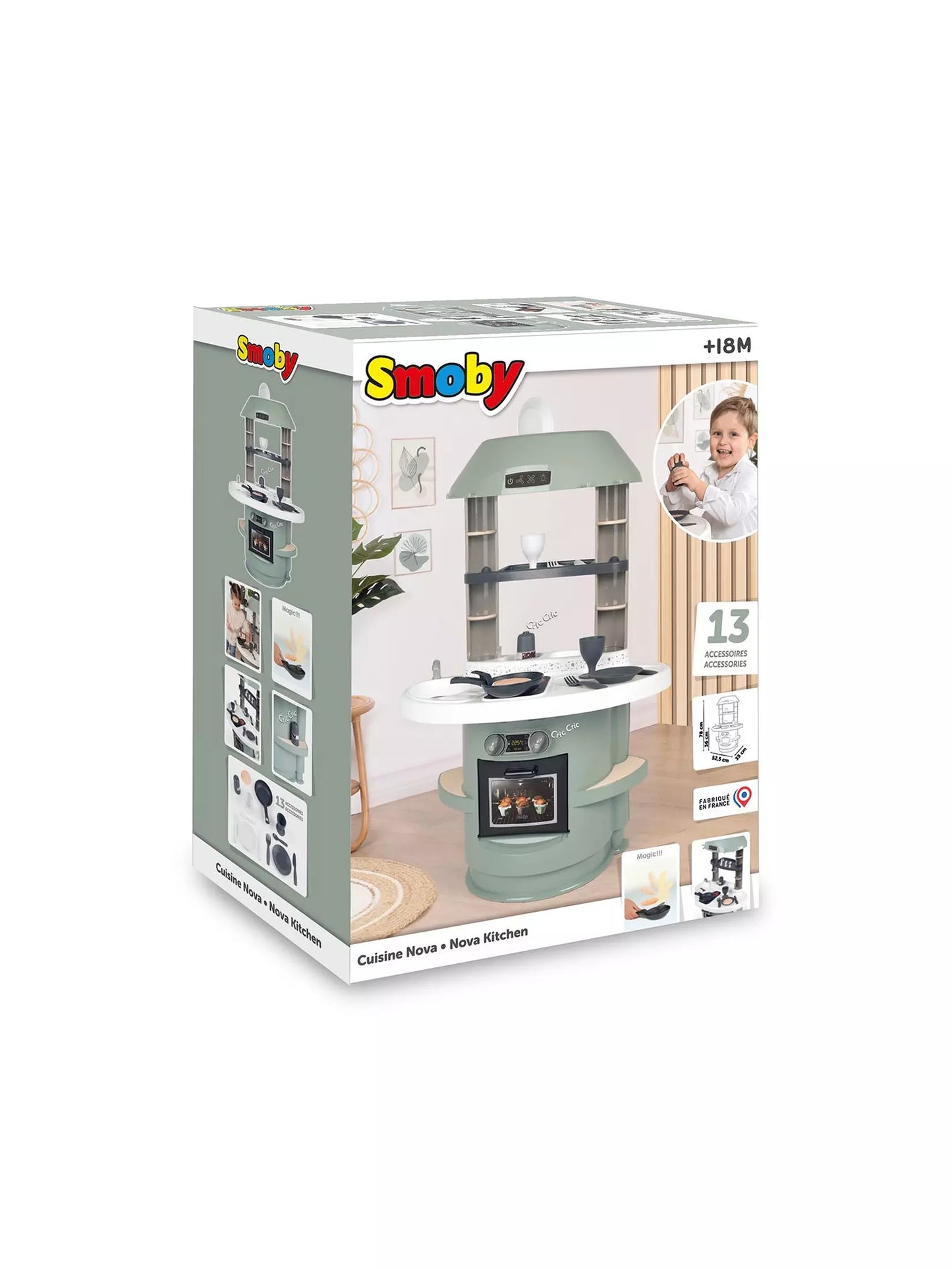 Smoby Nova Kitchen Children's Pretend Role Play Activity Playset