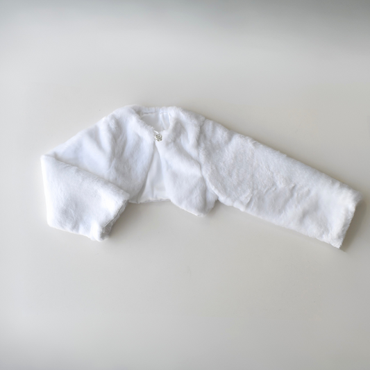 White Fur Bolero