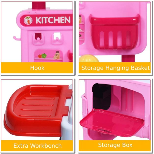 Children's Convertible Kitchen Play Set Pink
