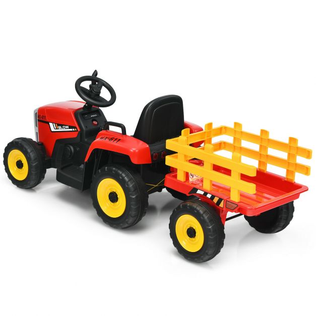 12V Kids Ride On Tractor with LED Lights and Music