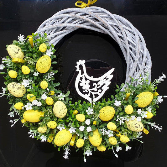 Family Easter Bunny Wreath Decoration Props