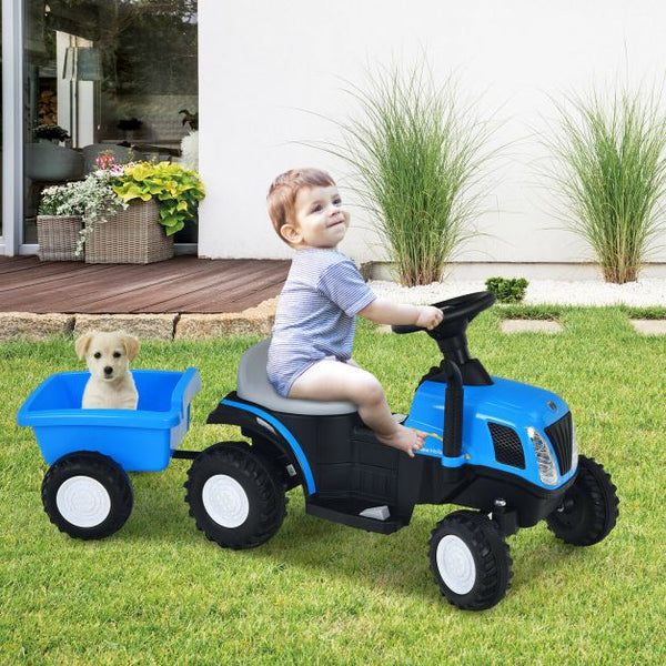 Ride-on Tractor with Detachable Trailer, Light and Music