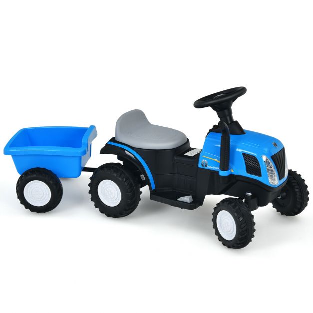 Ride-on Tractor with Detachable Trailer, Light and Music
