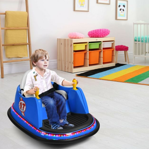 Kids Ride-On Bumper Car with Colorful Flashing Lights and Music