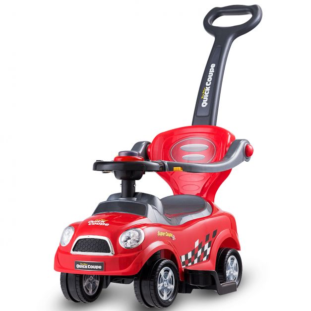 Kids 3 in 1 Ride on Car with Push Handle