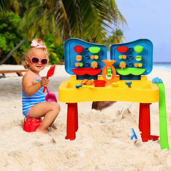 Kids Sand and Water Table Toddler 2 in 1 Beach Toy Set