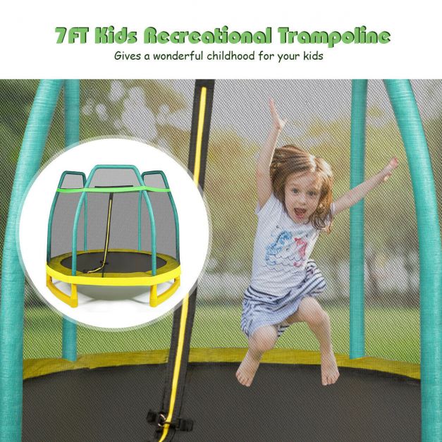 7FT Kids Trampoline with Safety Net