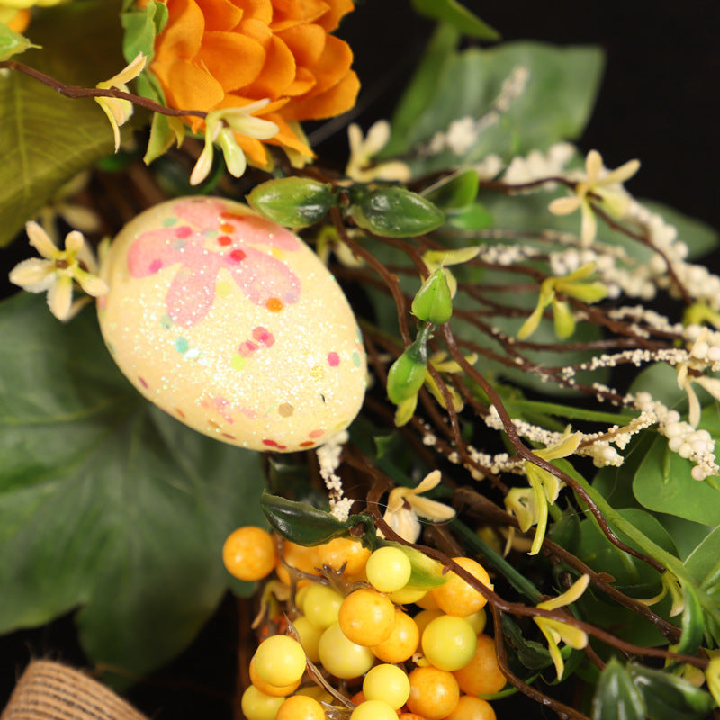 Resurrection Egg Decorative Wreath Home Simulation Flower Wreath