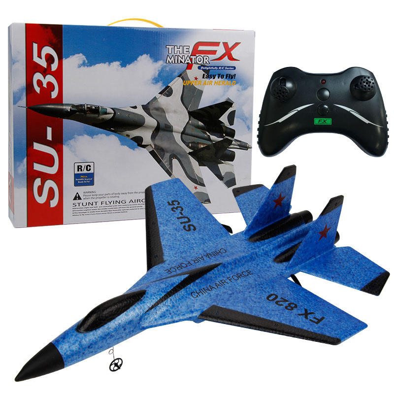 FX820 SU-35 Airplane Model Rc Model Plane Toys Outdoor Child Toy Foam Glider Remote Control Helicopter Rc Plane Toy
