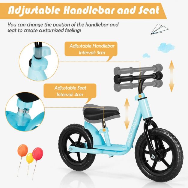 Kids Balance Bike with Adjustable Handlebar and Seat