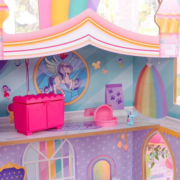 Rainbow Dreamers Unicorn Mermaid Dollhouse with EZ Kraft Assembly™