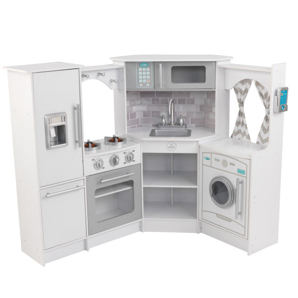 Ultimate Corner Play Kitchen with Lights and Sounds - White