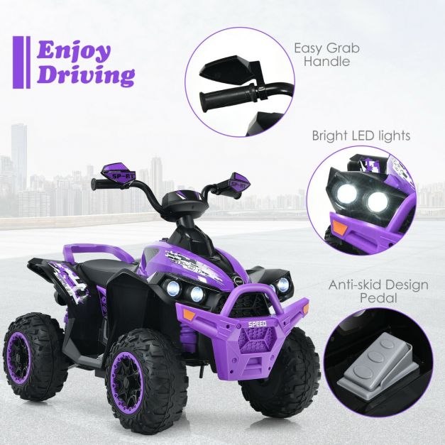 12V Kids Ride on ATV with LED Lights and Music