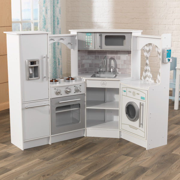 Ultimate Corner Play Kitchen with Lights and Sounds - White